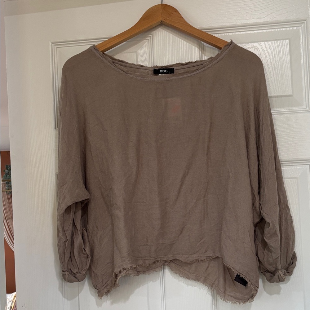 NWT Urban Outfitters BDG Taupe Blouse